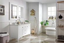 Load image into Gallery viewer, Palisades 60&quot; Double Vanity, Bright White w/ 3 CM Arctic Fall Solid Surface Top