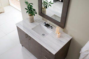 Bathroom Vanities Outlet Atlanta Renovate for LessMetropolitan 48" Silver Oak Single Vanity w/ 3 CM Arctic Fall Solid Surface Top