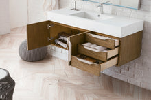Load image into Gallery viewer, Mercer Island 48&quot; Single Vanity, Latte Oak w/ Glossy White Composite Top