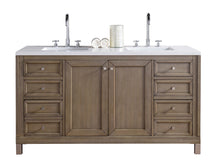 Load image into Gallery viewer, Chicago 60&quot; Double Vanity, Whitewashed Walnut w/ 3 CM Classic White Quartz Top