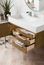 Load image into Gallery viewer, Mercer Island 36&quot; Single Vanity, Latte Oak w/ Glossy White Composite Top