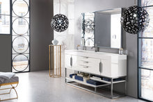 Load image into Gallery viewer, Columbia 72&quot; Single Vanity, Glossy White w/ Glossy White Composite Top