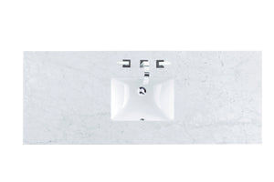 Bathroom Vanities Outlet Atlanta Renovate for Less60" Single 3 CM Top, Carrara White w/ Sink