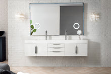 Load image into Gallery viewer, Mercer Island 72&quot; Double Vanity, Glossy White w/ Glossy White Composite Top