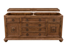 Load image into Gallery viewer, Mykonos 72&quot; Double Vanity Cabinet, Cinnamon, w/ 3 CM Eternal Jasmine Pearl Quartz Top