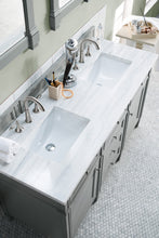 Load image into Gallery viewer, Brittany 60&quot; Urban Gray Double Vanity w/ 3 CM Arctic Fall Solid Surface Top