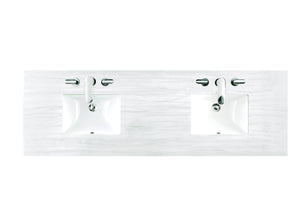 Bathroom Vanities Outlet Atlanta Renovate for Less72" Double Top, 3 CM Arctic Fall Solid Surface w/ Sink