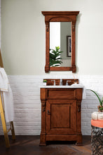 Load image into Gallery viewer, Brookfield 26&quot; Single Vanity, Warm Cherry w/ 3 CM Carrara Marble Top
