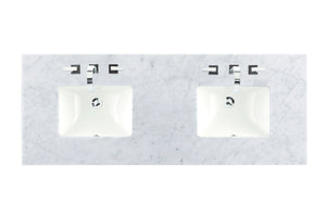 Bathroom Vanities Outlet Atlanta Renovate for Less60" Double 3 CM Top, Carrara White w/ Sink