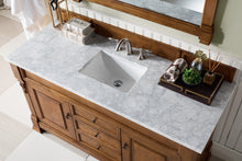 Load image into Gallery viewer, Bathroom Vanities Outlet Atlanta Renovate for LessBrookfield 60&quot; Single Vanity, Country Oak w/ 3 CM Carrara Marble Top