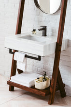 Load image into Gallery viewer, Lakeside 30&quot; Single Vanity, Mid Century Walnut w/ Arctic Fall Solid Surface Top