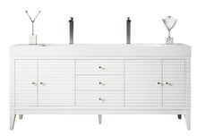 Load image into Gallery viewer, Linear 72&quot; Double Vanity, Glossy White w/ Glossy White Composite Top