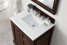 Load image into Gallery viewer, De Soto 30&quot; Single Vanity, Burnished Mahogany w/ 3 CM Arctic Fall Solid Surface Top