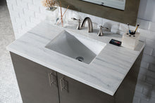 Load image into Gallery viewer, Bathroom Vanities Outlet Atlanta Renovate for LessMetropolitan 36&quot; Silver Oak Single Vanity w/ 3 CM Arctic Fall Solid Surface Top