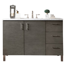 Load image into Gallery viewer, Metropolitan 48&quot; Silver Oak Single Vanity w/ 3 CM Arctic Fall Solid Surface Top