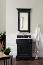 Load image into Gallery viewer, Brookfield 26&quot; Single Vanity, Antique Black w/ 3 CM Carrara Marble Top