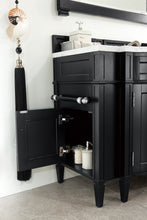 Load image into Gallery viewer, Brittany 46&quot; Single Vanity, Black Onyx w/ 3 CM Classic White Quartz Top James Martin