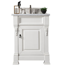 Load image into Gallery viewer, Brookfield 26&quot; Single Vanity, Bright White w/ 3 CM Arctic Fall Solid Surface Top