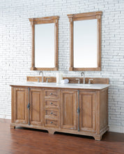 Load image into Gallery viewer, Providence 72&quot; Double Vanity Cabinet, Driftwood, w/ 3 CM Classic White Quartz Top