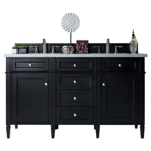 Load image into Gallery viewer, Brittany 60&quot; Black Onyx Double Vanity w/ 3 CM Carrara Marble Top