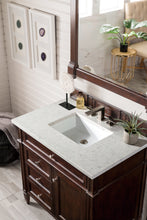Load image into Gallery viewer, Brittany 36&quot; Burnished Mahogany Single Vanity w/ 3 CM Eternal Jasmine Pearl Quartz Top