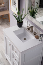 Load image into Gallery viewer, Bristol 30&quot; Single Vanity, Bright White, w/ 3 CM Classic White Quartz Top James Martin