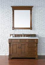 Load image into Gallery viewer, Brookfield 48&quot; Country Oak Single Vanity  w/ 3 CM Classic White Quartz Top James Martin