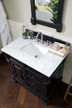 Load image into Gallery viewer, Brookfield 36&quot; Single Vanity, Antique Black w/ 3 CM Carrara Marble Top