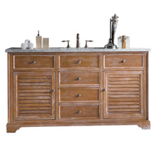 Load image into Gallery viewer, Savannah 60&quot; Driftwood Single Vanity w/ 3 CM Carrara Marble Top