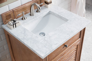 Bathroom Vanities Outlet Atlanta Renovate for LessSavannah 26" Driftwood Single Vanity w/ 3 CM Carrara Marble Top