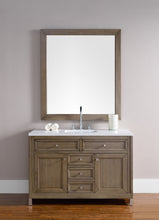 Load image into Gallery viewer, Chicago 48&quot; Single Vanity, Whitewashed Walnut w/ 3 CM White Zeus Quartz Top