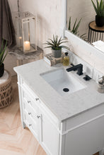 Load image into Gallery viewer, Brittany 36&quot; Bright White Single Vanity w/ 3 CM Eternal Jasmine Pearl Quartz Top