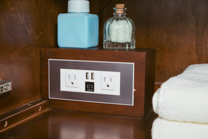 Bathroom Vanities Outlet Atlanta Renovate for LessColumbia 48" Single Vanity, Coffee Oak w/ Glossy White Composite Top