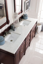 Load image into Gallery viewer, Brittany 72&quot; Burnished Mahogany Double Vanity w/ 3 CM Eternal Jasmine Pearl Quartz Top