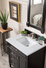 Load image into Gallery viewer, Brittany 30&quot; Single Vanity, Black Onyx, w/ 3 CM Eternal Jasmine Pearl Quartz Top