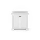 36" Portage Peak Vanity in White with White Quartz Top