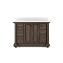 Load image into Gallery viewer, 48&quot; Bradford Vanity in Walnut with Quartz Top
