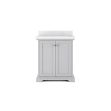 Load image into Gallery viewer, 30" Portage Vanity in Dove Gray with Pure White Quartz Top Thomasville