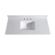 Load image into Gallery viewer, 37&quot; Pure White Quartz Top - add on Renovate for Less Outlet