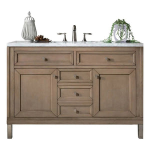 Chicago 48" Vanity in White Washed Walnut - Base Only James Martin