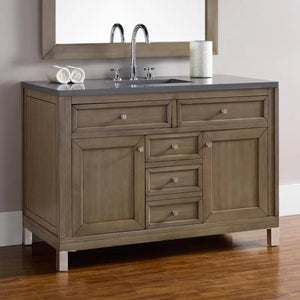 Chicago 48" Vanity in White Washed Walnut - Base Only James Martin