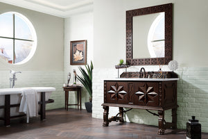 Balmoral 48" Antique Walnut Single Vanity w/ 3 CM Arctic Fall Solid Surface Top