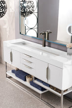 Load image into Gallery viewer, Columbia 72&quot; Single Vanity, Glossy White w/ Glossy White Composite Top