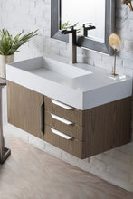 Load image into Gallery viewer, Mercer Island 36&quot; Single Vanity, Ash Gray w/ Glossy White Composite Top