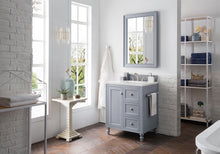 Load image into Gallery viewer, Copper Cove Encore 30&quot; Single Vanity, Silver Gray w/ 3 CM Arctic Fall Solid Surface Top