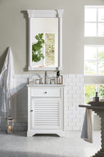 Load image into Gallery viewer, Savannah 26&quot; Bright White Single Vanity w/ 3 CM Carrara Marble Top