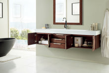 Load image into Gallery viewer, Bathroom Vanities Outlet Atlanta Renovate for LessMercer Island 72&quot; Single Vanity, Coffee Oak w/ Glossy White Composite Top