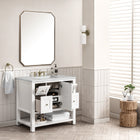 Breckenridge 36" Single Vanity, Bright White w/ 3CM Ethereal Noctis Top