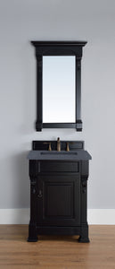 Brookfield 26" Single Vanity, Antique Black w/ 3 CM Charcoal Soapstone Quartz Top