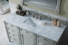 Load image into Gallery viewer, Bathroom Vanities Outlet Atlanta Renovate for LessBrittany 60&quot; Urban Gray Single Vanity w/ 3 CM Carrara Marble Top